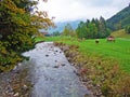 The Wiss Thur stream in the Stein settlement and the Obertoggenburg region Royalty Free Stock Photo