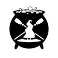 Witch Badge / Emblem Monochrome