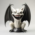 Vintage Cartoonish Devil Statue With Big Teeth Tabletop Photography