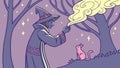 Witch and black cat performing magic in a mystical forest, vector design Generative AI Royalty Free Stock Photo