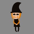 Witch in black hat