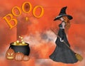 Witch Boo Halloween Background