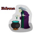 Witch brews potions. halloween. vector Royalty Free Stock Photo