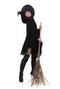 Witch with a broom