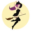 Witch on a broom