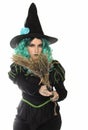 Witch With Broom Shallow DOF, Focus on Broom near hand