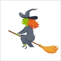 Witch on a broomstick