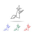 Witch on a broomstick icon. Elements of Halloween in multi colored icons. Premium quality graphic design icon. Simple icon for web