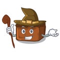 Witch brownies mascot cartoon style