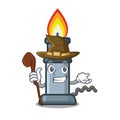 Witch busen burner in the character pocket Royalty Free Stock Photo