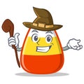 Witch candy corn character cartoon