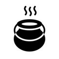 Witch cauldron vector, Magic related solid style editable stroke icon