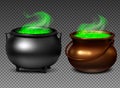 Witch Cauldrons With Green Potion Royalty Free Stock Photo