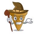 Witch empty wafer cone for ice cream character