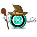 Witch Ethos coin mascot cartoon