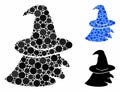 Witch face Mosaic Icon of Round Dots Royalty Free Stock Photo