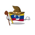 Witch flag colombia mascot shaped on character