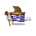 Witch flag greece character shaped the cartoon