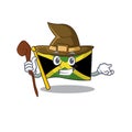 Witch flag jamaica character shaped on mascot