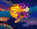 Witch on Halloween eve Royalty Free Stock Photo