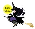 Witch with Halloween sign Royalty Free Stock Photo