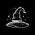 Witch Hat Black Dotwork Royalty Free Stock Photo