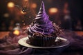 Witch Hat Cupcake halloween background