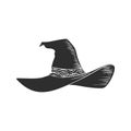 Witch Hat Silhouette Illustration. Magical And Mysterious Symbol Isolated Vector Illustration Royalty Free Stock Photo