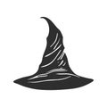 Witch Hat Silhouette Illustration. Magical Symbol Of Halloween And Wizardry Isolated Vector Illustration Royalty Free Stock Photo