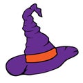 Witch hat vector isolated on the white background