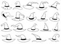 Witch hats isolated