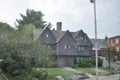 Salem, MA, 1st June: Witch house through the glass from Salem in Essex county Massachusettes state of USA