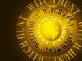 Witch Hunt Words Meaning Harassment or Bullying To Threaten Or Persecute 3d Illustration