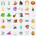 Witch icons set, isometric style Royalty Free Stock Photo