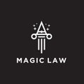 witch law logo design vector illustration Royalty Free Stock Photo