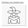 Witch line icon