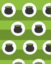 Witch pots pattern. Idea for Halloween card Royalty Free Stock Photo