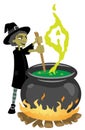 Witch Preparing Magic Potion