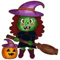 Witch Pumpkin H Royalty Free Stock Photo