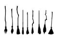 witch\'s brooms silhouette