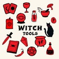 Witch Tools â Magic Elements Collection Royalty Free Stock Photo