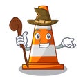 Witch the traffic cone with character shape