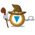 Witch Verge coin mascot cartoon