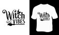 Witch vibes, Halloween t-shirt design.
