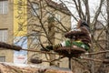 Witch on wagon at Carnival parade, Stuttgart