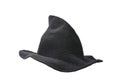 Witch wool hat isolated on white background. Halooween cloth Royalty Free Stock Photo