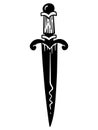 witchcraft ritual dagger for bloodletting and sacrifice isolated halloween vector