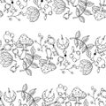 Witchcraft Seamless pattern doodle style in vector illustration Royalty Free Stock Photo