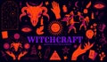 Witchcraft and Spells Vector Elements