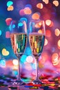 Witched with champagne large plan. Selective focus Royalty Free Stock Photo